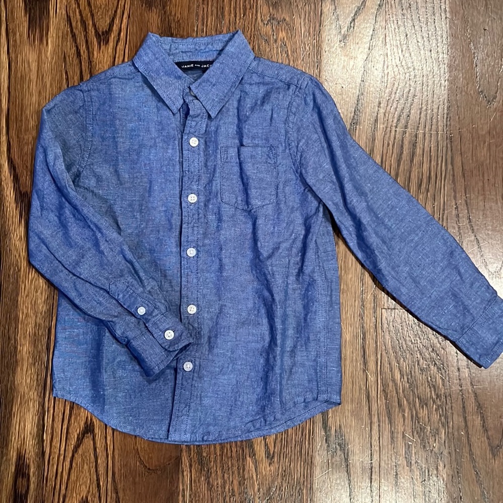Janie and Jack Chambray Linen Shirt